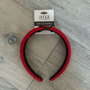 Red padded headband